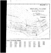 Private Claims of Wayne County - Right, Wayne County 1915